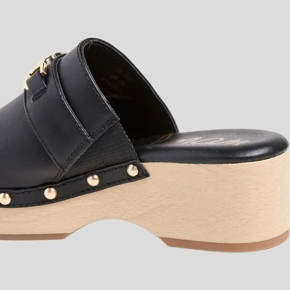 NWT Sam Edelman faux leather black clogs 11