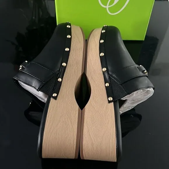 NWT Sam Edelman faux leather black clogs 11