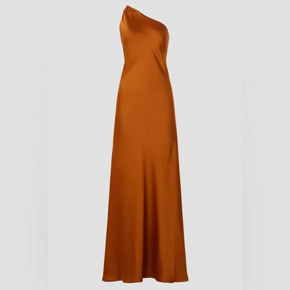 Obando Collective x RTR One Shoulder Orange Cooper Gown Size 6