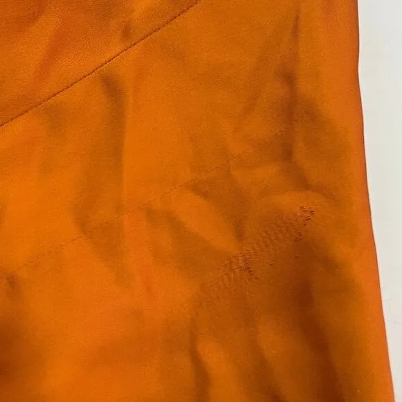 Obando Dress Womens 0 Orange Satin One Shoulder Slip Gown Cocktail Party