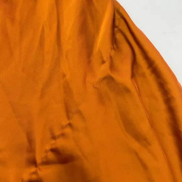 Obando Dress Womens 0 Orange Satin One Shoulder Slip Gown Cocktail Party