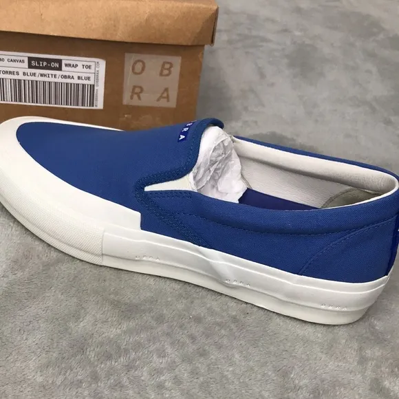 OBRA 240 Canvas Slip-on sneake Torres Blue Men's  New in box