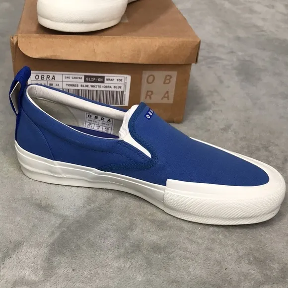 OBRA 240 Canvas Slip-on sneake Torres Blue Men's  New in box