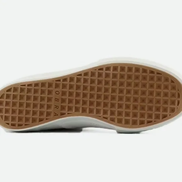 Obra 240 Canvas Slip-on Wrap-Toe Sneakers in Black/White/OBRA Blue