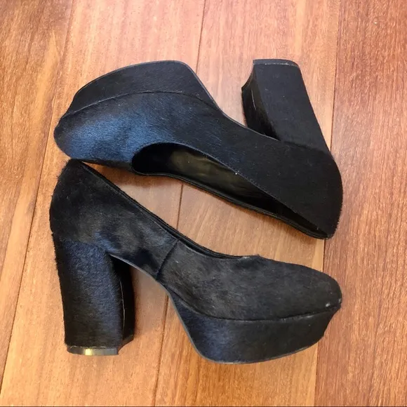 Office London x Topshop Black Chunky Heels