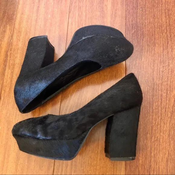 Office London x Topshop Black Chunky Heels
