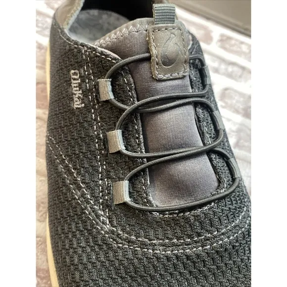 Olukai Alapa Li 10.5 Black Slip On Shoes No Tie Slip Resistant Drop In Heel