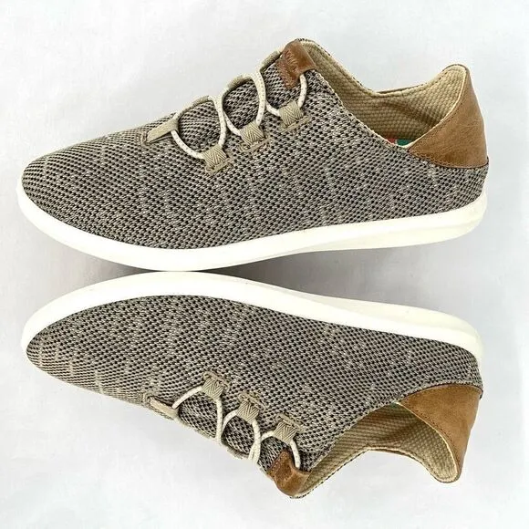 OluKai Hale'Iwa Li Ha'a Silt Knit Mesh Leather Slip On Bungee Laced Sneaker 7.5