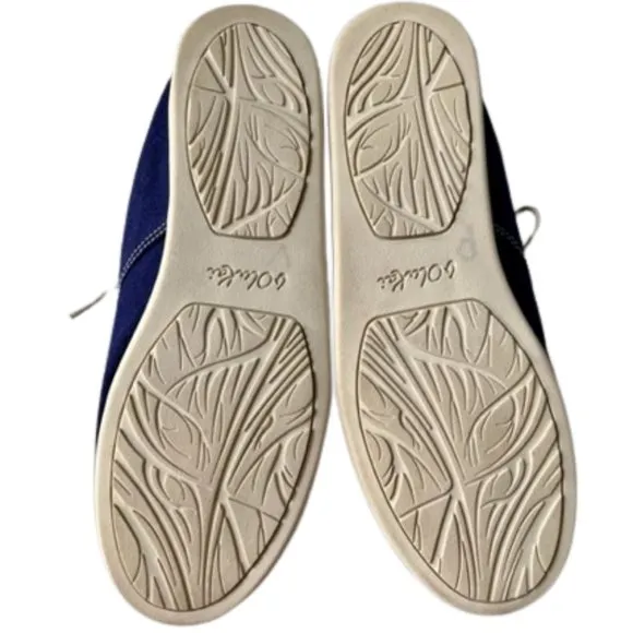Olukai Heleuma Hand Stitched Canvas Flats/Slides - Bright Blue - 8