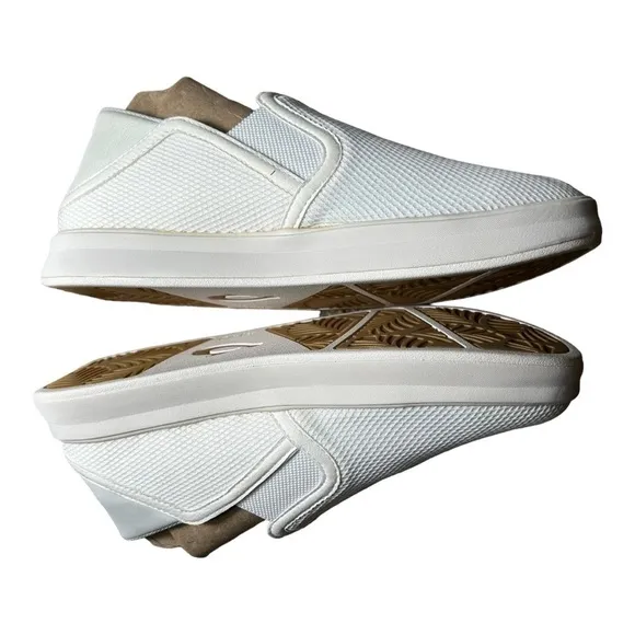Olukai Ki‘ihele Slip-On Sneaker (Womenn) in bright white