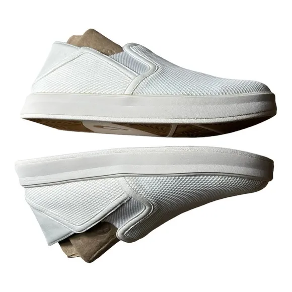 Olukai Ki‘ihele Slip-On Sneaker (Womenn) in bright white