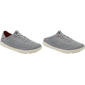Olukai Moku Pa'e Sneakers Low Top Breathable Knit Removable Insole Gray 10.5