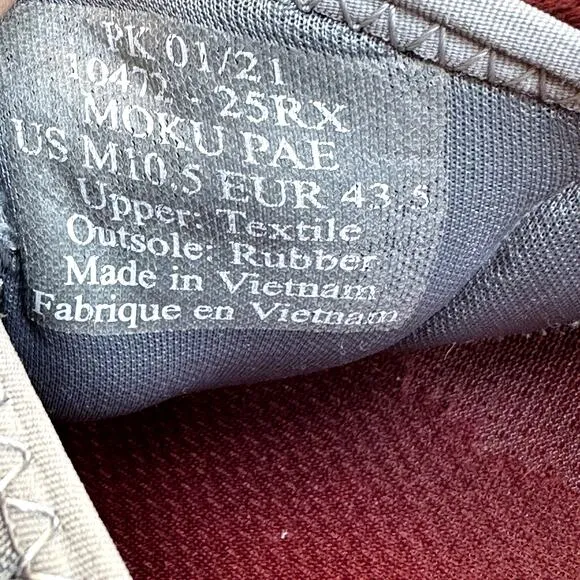 Olukai Moku Pa'e Sneakers Low Top Breathable Knit Removable Insole Gray 10.5