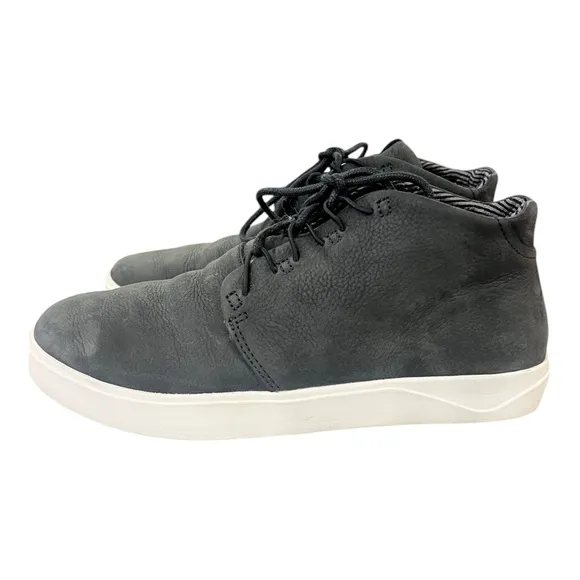 OluKai Nana Hele Genuine Shearling Lined Sneaker Men’s Size 8 Gray White