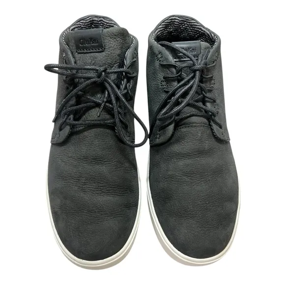OluKai Nana Hele Genuine Shearling Lined Sneaker Men’s Size 8 Gray White