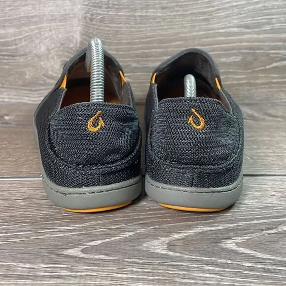 Olukai Nohea Mesh Mens Size 9/EU 42 Dark Shadow Slip On Collapsible Heel Sneaker