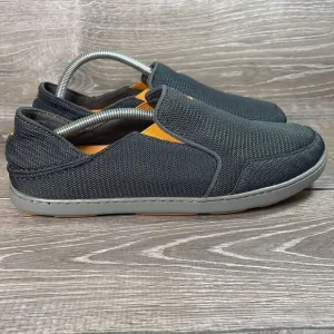 Olukai Nohea Mesh Mens Size 9/EU 42 Dark Shadow Slip On Collapsible Heel Sneaker