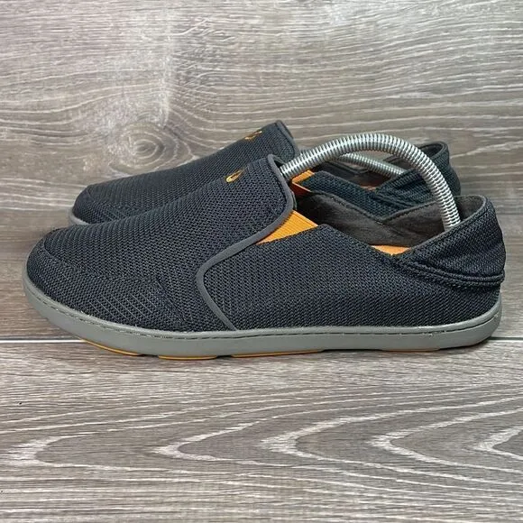 Olukai Nohea Mesh Mens Size 9/EU 42 Dark Shadow Slip On Collapsible Heel Sneaker