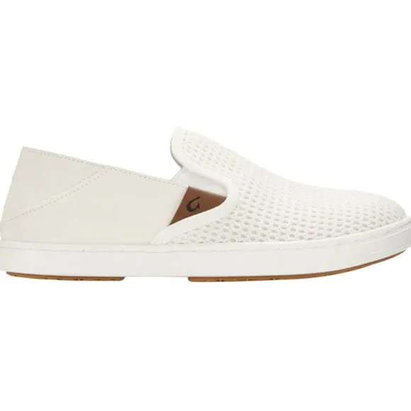 OluKai Pehuea Breathable Slip-On Shoes, Bright White, 9.5