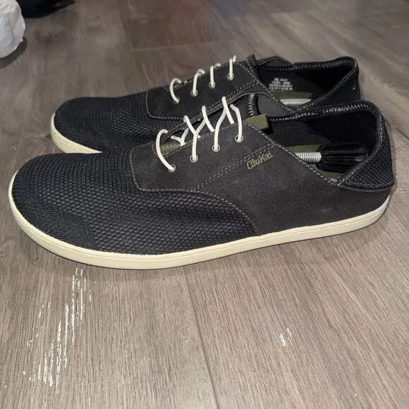 Olukai Shoes Mens Size 13 Navy Blue Nohea Moku Slip On Canvas Mesh