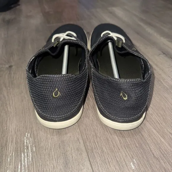Olukai Shoes Mens Size 13 Navy Blue Nohea Moku Slip On Canvas Mesh