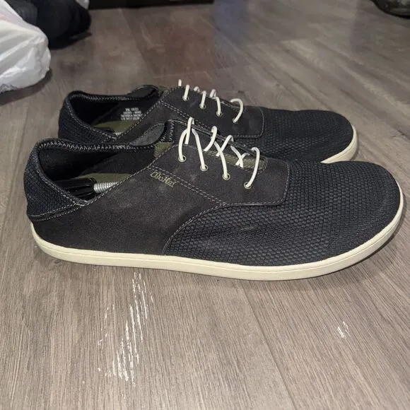 Olukai Shoes Mens Size 13 Navy Blue Nohea Moku Slip On Canvas Mesh