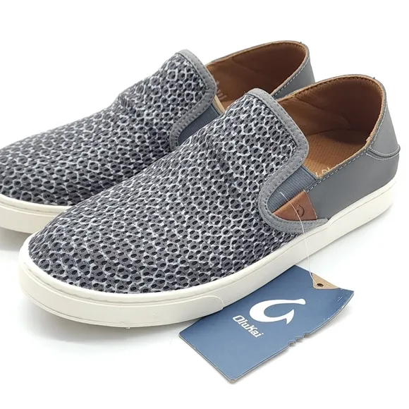 Olukai Women's Pehuea Pa'i Slip On Casual Sneakers Charcoal / Mo'o Size 10
