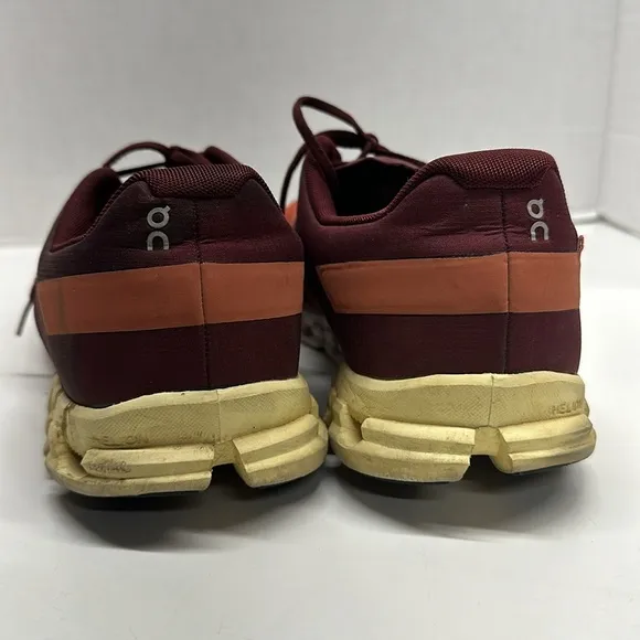 On Cloud Cloudflow 2.0 Running Sneakers Lace Up Shoes Rust Red Men's Size 12.5