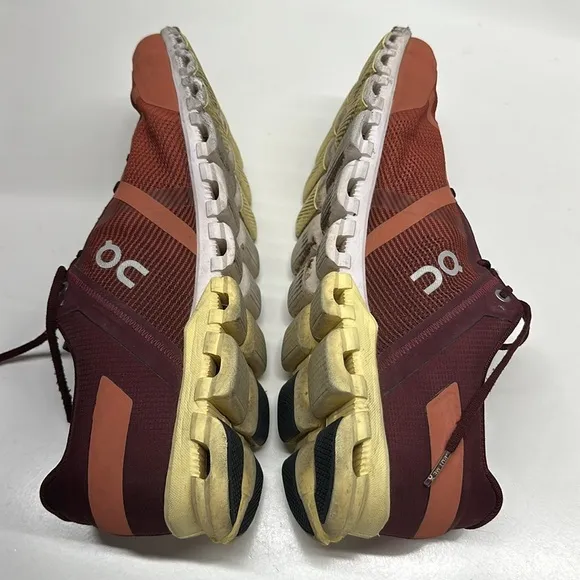 On Cloud Cloudflow 2.0 Running Sneakers Lace Up Shoes Rust Red Men's Size 12.5
