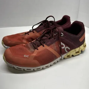 On Cloud Cloudflow 2.0 Running Sneakers Lace Up Shoes Rust Red Men's Size 12.5