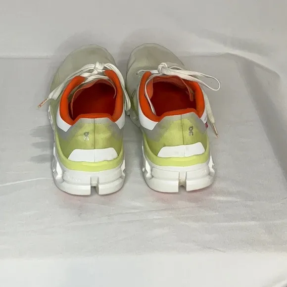 On Cloudflow Cloud Tec Running Shoes Women's White, Yellow &amp; Orange US Size 7