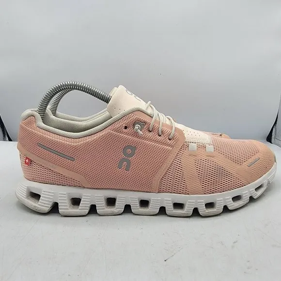On Running Cloud 5 Womens Size 9.5 Rose Shell Running Shoes Lightweight Athletic