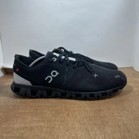On Running Cloud X 3.0 Men's Size 12 Lightweight Running Shoes Black 60.98705