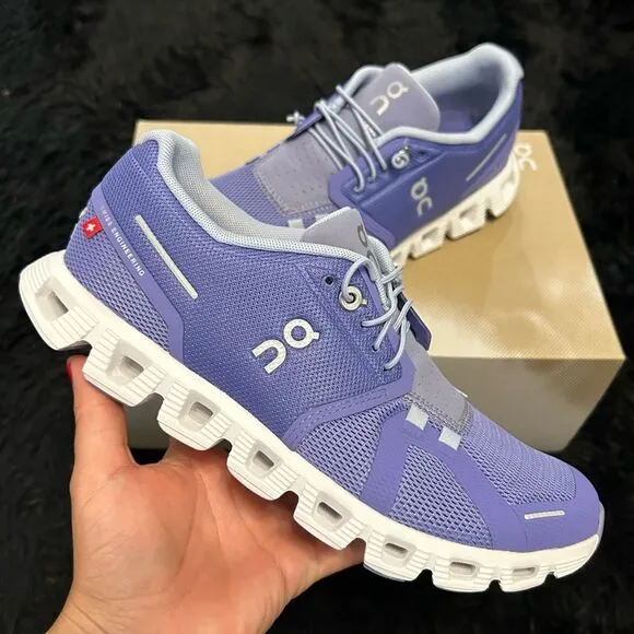 ON CLOUD 5 blueberry feather running lace up shoes sneakers women’s 7 new in box