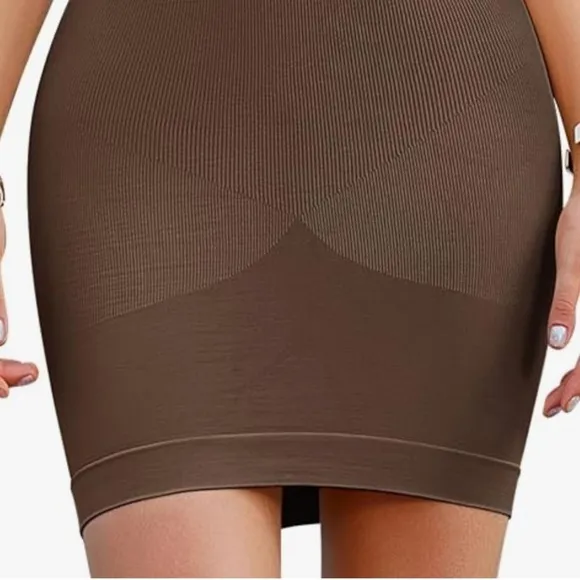 One Piece Tummy Control Shapewear Full Slip With Adjustable Spaghetti St…