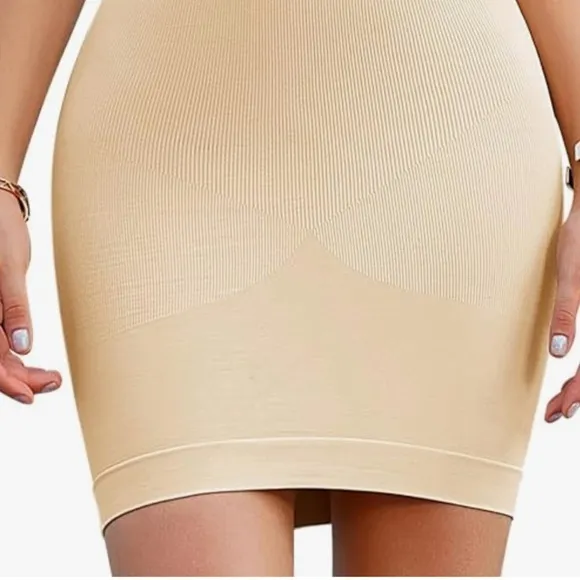 One Piece Tummy Control Shapewear Full Slip With Adjustable Spaghetti Strap