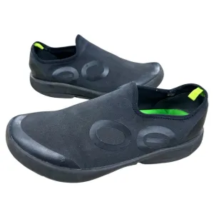 OOfos Mens Size 12 OOmg Eezee Low Recovery Sport Black canvas comfort Slip On