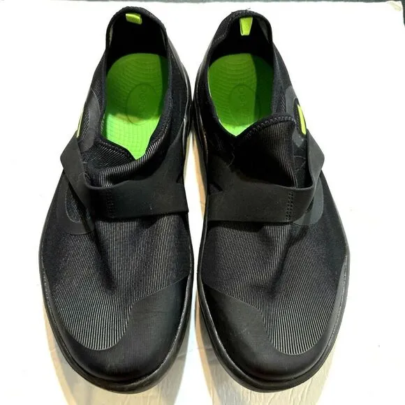 Oofos Oomg Fibre Low Shoes Slip On Sneaker Black Recovery Support Mens sz 9.5