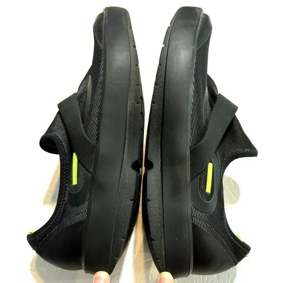 Oofos Oomg Fibre Low Shoes Slip On Sneaker Black Recovery Support Mens sz 9.5