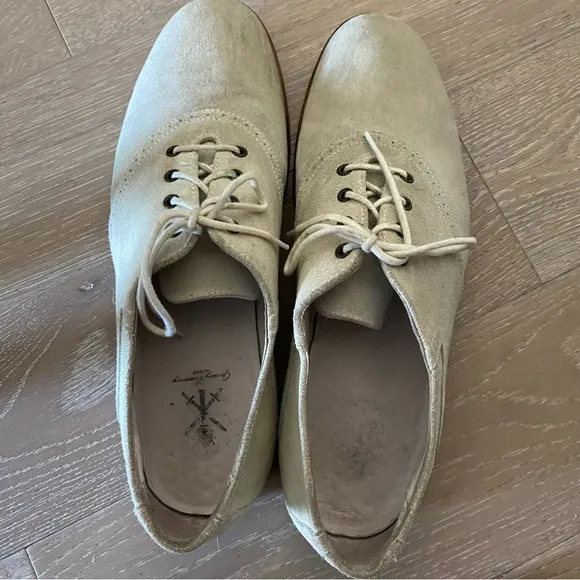 Opening Ceremony cream suede leather derby oxfords men euro 42 style #8509
