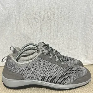 Orthofeet Womens Grey Palma Stretch Knit Orthotic Insoles Sneaker Shoes SZ 11 M