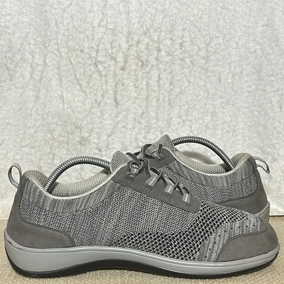 Orthofeet Womens Grey Palma Stretch Knit Orthotic Insoles Sneaker Shoes SZ 11 M