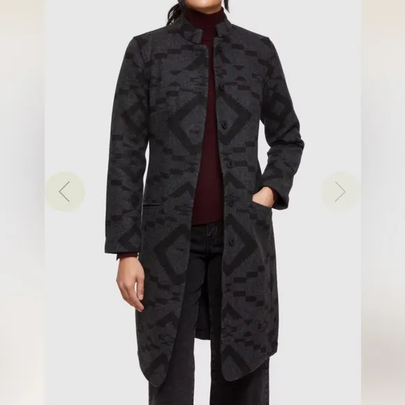 Overland Willow Southwest Wool-Blend Coat brand new