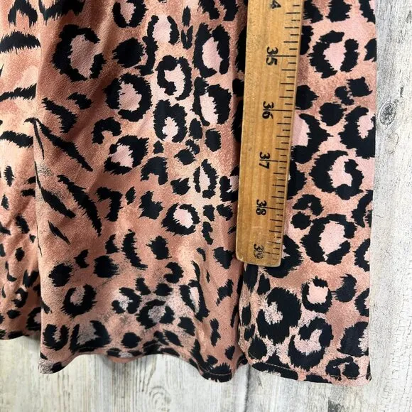 PAIGE Womens Dress XS Cicely Silk Faded Leopard Animal Print Slip Edgy Chic