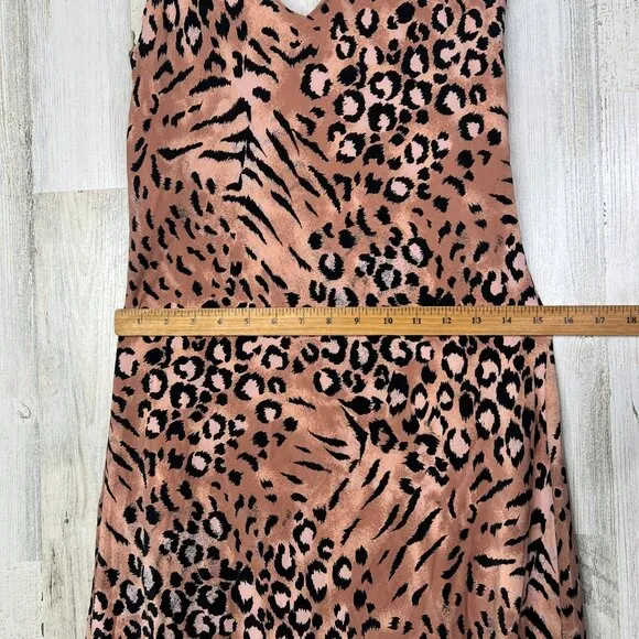PAIGE Womens Dress XS Cicely Silk Faded Leopard Animal Print Slip Edgy Chic