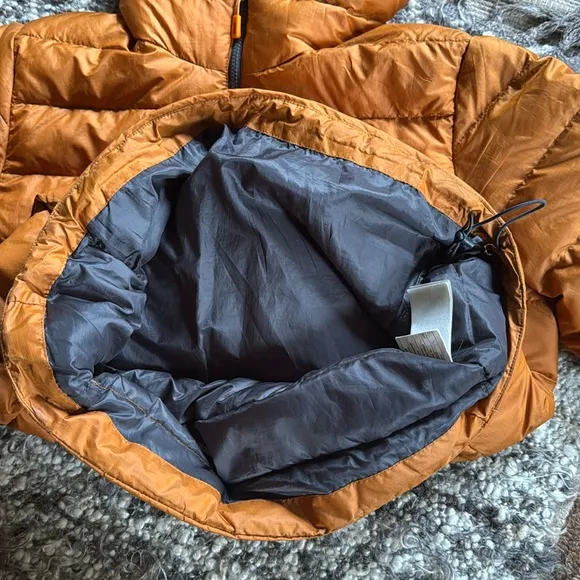 Patagonia Down sweater hoodie Pullover orange rust excellent cond men’s small