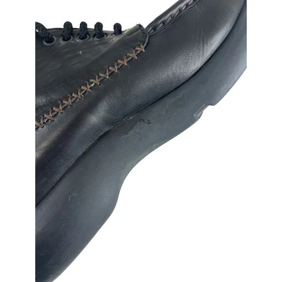 Patrick Cox Designer Lace-up Shoes Women's Size 41 EU 10 US Leather Oxfords Y2K