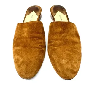PAUL ANDREW tan suede slides, made in Italy, size 40.5