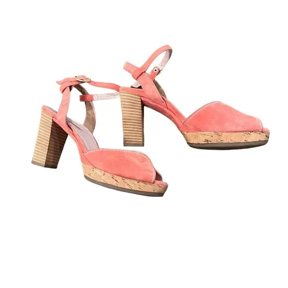 Paul Green Rose Suede Platfom Heels Size 10