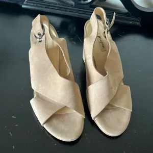 Paul Green Retro Cross Strap Slingback Sandal Block Heel
